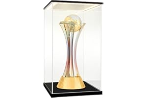 Huijintao Vitrine pour Collection, Boite Acrylique Transparent, Vitrine Voiture Miniature, Vitrine Exposition Vitrine Acrylique pour Figurine, Miniature, avec éclairage LED (25x25x40 cm)