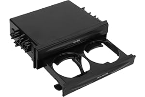 YOSOO HEALTH GEAR Borsa per radio singolo DIN, organizzatore interno autoradio, 2 in 1, in ABS, universale, 1 DIN, 2 strati, colore nero