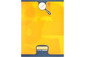 Calligraphe 108702AMZC Lot de 6 Cahiers d'Écriture Agrafés Jaunes (une Marque de Clairefontaine) - 17x22cm - 32 Pages Grands Carreaux 2,5 mm Agrandis 10/10 - Papier Blanc 90g - Couverture Carte Offset