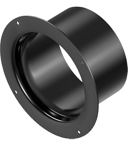 Bride de Raccord de Conduit 6 Pouces / 150mm, Bride de Tuyau Droite en Plastique pour Système de Ventilation de Refroidissement de Chauffage