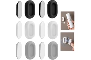 XUENIU 6Pcs Magnetic Remote Control Organiser Wall Mount Hole Silicone Material Free Adhesive Storage Holder Remote Control Organizers for TV/Fan/Smart Home (Black,White,Grey)