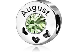 JMQJewelry Heart Birthday Cake Birthstone January-December Month Womens Charms Bracelet Wife Mum Sister Daughter Grandma Compatible with Pandora Bracelets