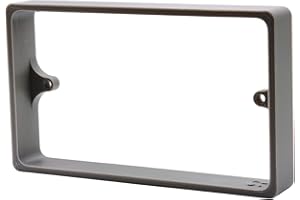 ALCHEMY COLLECTIVES 2-Gang 20mm Grey Double Socket Spacer - Wall Box Extender for Tiled or Panelled Surfaces