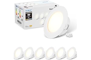 LVWIT LED Downlight Ceiling,4W Ultra Slim Recessed Ceiling Lights,Neutral White 4000K Non-Dimmable Spotlights,Spot Lights Ceiling for Bathroom Kitchen Living Room,440LM,6 Pack