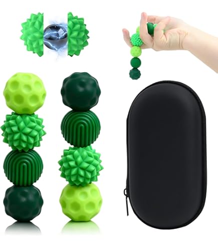 8 stuks magnetisch fidget-speelgoed, magneetballen, sensorisch siliconen speelgoed, magnetische aantrekkingskracht, stressverminderende ballen met siliconen hoes, stressvermindering (zwart, klein
