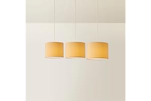 ValueLights | Nesting Fabric Ceiling Light Shades in Sand | Lamp Shades, Home Décor & Improvement Essential | Pack of 3 [S/M/L] | 300mm Shade Width