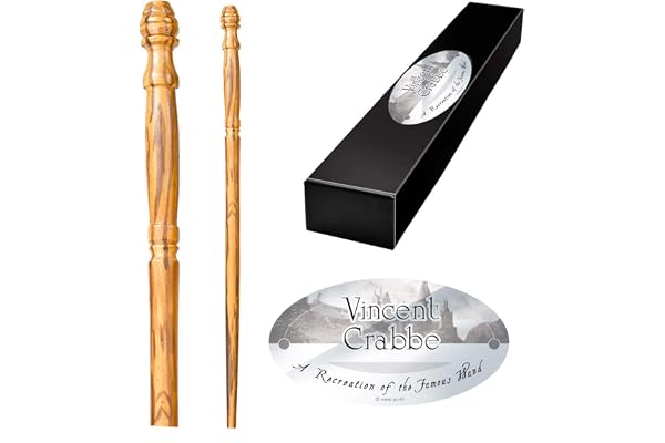 The Noble Collection - Vincent Crabbe Character Wand - 15in (38cm) Wizarding World Wand with Name Tag - Harry Potter Film Set Movie Props Wands