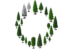 OrgMemory Modellbau Bäume, Mischwald Bäume, h0 Figuren, h0 Bäume, (19pcs, 5-15 cm), Tabletop Gelände mit Stände