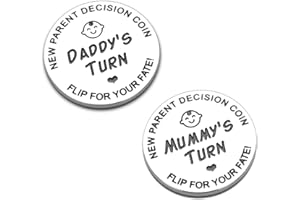 IOPYKKOA Un ottimo regalo per i genitori di un nuovo nato, una moneta decisionale perfetta come regalo per una gravidanza o per un battesimo, unisex.