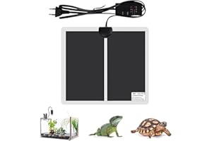 Geoyien Heizmatte Pflanzen, Heizmatte Terrarium mit Thermostat, Wärmematte Pflanzen, Dreistufige Temperaturregelung, Wasserdicht, Automatische Abschaltung, für Reptilien, Amphibien (15 * 14cm-5W)