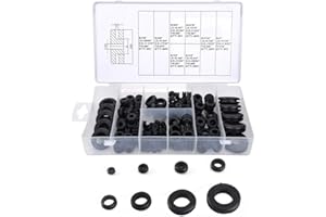 KINDPMA 180pcs Passe Fils Caoutchouc Passe Cable Caoutchouc Assortiment Oeillet en Caoutchouc Passe Cable Voiture Haute Etanchéité pour Fil Fiche Câble Voiture Camion M2 M2.5 M3 M4 M5 M6 M8 M10