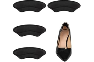 KINBOM 2 Paar Fersenpolster für zu Große Schuhe, Selbstklebend Fersengriffe Wildleder Heel Grip Liner für Herren Damen Sneaker High Heels Lose Schuhe (Schwarz)