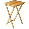 Premier Housewares Snack Table, 66 x 48 x 37 cm - Rubberwood