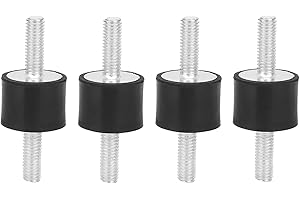 RISEGUN 4 Pz M6 Isolatore Anti-Vibrazioni, Supporti in Gomma Maschio Anti Vibrazioni Silentblock Bobine per Auto e Barche per Compressori D'Aria, Motori die-sel, Motori a Benzina