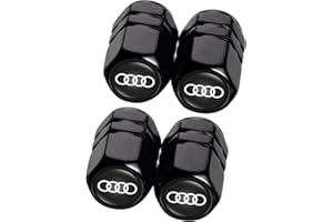 LABSTANDARD 4PCS Valve Pneu Voiture pour Audi A1 A3 RS3 A4 A5 A6 A7 RS7 A8 Q3 Q5 Q7 R8, Résistant à La Corrosion Bouchon de Valve Voiture, Voiture