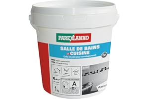 Parexlanko, Salle de bains et cuisine, Colle carrelage en pâte pour mur intérieur spécial pièces humides, 1kg
