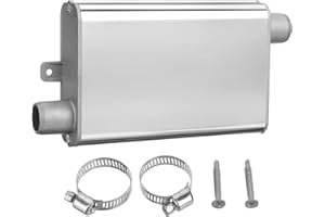 Inscrip Kit silenziatore migliorato, silenziatore di scarico per riscaldamento parcheggio, silenziatore universale, per riscaldamento ad aria Eberspacher/Webasto Diesel (argento)