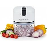 Amazon Basics Mini Electric Chopper | 250 ml | Rechargeable | One touch operation | Sharp Blades | 30 W | Food Grade Bowl | S