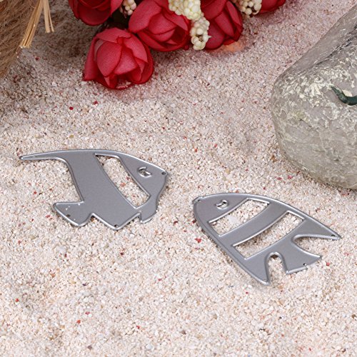 Amazingdeal365 ein Paar Fisch Metall Form Schablonen Schneiden DIY Dekor Sammelalbum Karten Buchzeichen Lesezeichen als Geschenk für Freunde Geburtstag Kinder,Kindergarten Hobby Schule Handarbeit Unterricht usw. Ein tolles Geschenk! - 2
