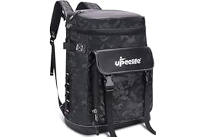 Upeelife - Mochila grande con correa de fijación de manta ajustable, resistente al agua, para picnic, para mantener la comida caliente, fresca y fresca durante el camping, senderismo, pesca y playa