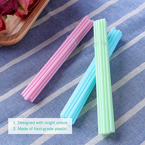 OUNONA 60 Cake Pop Sticks 15 cm,Pastellfarben,Kitchencraft,Kunststoff Stiele für Kuchen - 3