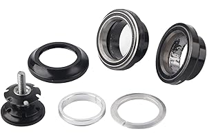 EVGATSAUTO Auriculares sin Rosca de 1 1/8, Auriculares para MTB, para Bicicleta de Aleación de Aluminio de 34 Mm para Rodamiento de Horquilla de Dirección Recta de 28, 6 Mm