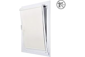 Estores Basic - Estor Opaco, Estor Enrollable instalación sin Tornillos, Ideal para Puertas abatibles, Crudo, 60 x 180cm