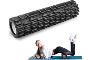 OAKENCREST Foam Roller Rullo Massaggio Muscolare per Alleviare le Tensioni Muscolari e il Sollievo Dalla Pressione Nella Schiena sulla Colonna Vertebrale Massaggiatore per Trigger Point 30×8cm (Nero)
