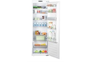 SIA RFI106 304L White Integrated Built In Tall Larder Fridge With Auto Defrost & Metal Back