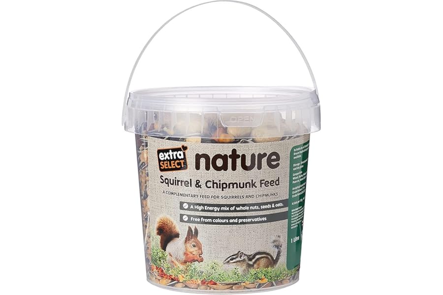 Extra Select Squirrel & Chipmunk Feed In Bucket 1ltr
