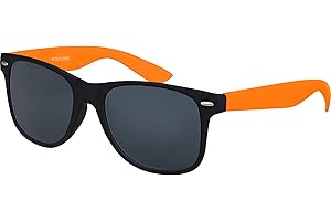 BALINCO Okulary przeciwsoneczne Nerd UV400 CAT 3 CE Rubber w stylu retro Vintage Unisex z zawiasem sprynowym dla kobiet i mczyzn (róne)