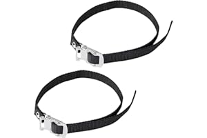 DHWEKU Correa Pedal,2 Piezas Correas de Pedales de Bicicleta,Correa de Pedal de Bicicleta Ajustable,Correa de Pedal de Bicicleta Negro para Ciclismo al Aire Libre Bicicleta Estática