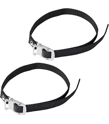 2 Paia Di Cinghie Per Pedali Bici In Nylon, Regolabili Con Velcro, Antiusura, Per Mountain Bike E Cyclette, Nere