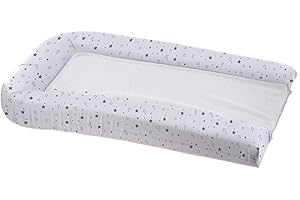 Domiva - Materassino per fasciatoio, in PVC, con 2 spugne rimovibili, colore: Bianco