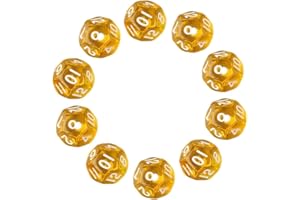 Deolven Dadi D12, 10 pezzi trasparenti giallo Polyhedral Dice, 12 lati trasparenti dadi per DND MTG RPG Dungeons e Dragons Party