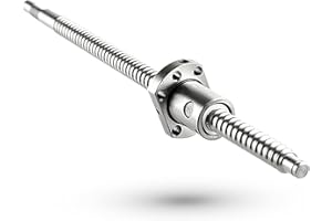 CNCMANS Anti Backlash Ballscrew CNC Parts SFU1204/RM1204 250mm with Metal Deflector Ball Screw nut Diameter 12mm Lead 4mm Length 250mm for X-Y Table