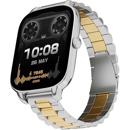 Vibez Majestic Luxury Smartwatch for Women & Men - Stainless Steel Strap, 1.83\