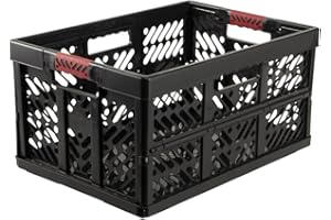 keeeper Robusta Caja Plegable con Mangos Suaves, 54 x 37 x 28 cm, 45 l, Ben, Gris Grafito