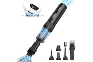 EVARY Aspirabriciole Senza Fili Potente -15000Pa Aspirapolvere Auto,2in1 Aspirapolvere Portatile Senza Fili per Auto, Ricaricabile, Ufficio