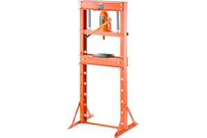 VEVOR Pressa Idraulica Manuale da Officina, Pressa da Officina Martinetto Telaio a H 20 T con Piastra di Pressatura Supporto Triangolare, Pressa Idraulica Stabile Regolabile per Pavimento da Garage