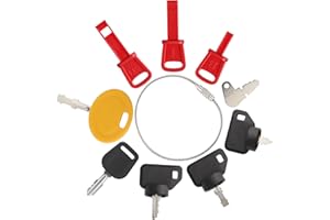 MAXQZIN 9 Pcs Lawn Mower Keys Set Snow Blower Keys for Cub Cad-et M-TD John De-ere Hus-qvarna To-ro Craft-sman Kub-ota Troy-Bi-lt Snow Engines 625-05000 63-8360 532411935 AM132500 GY20680 83357 925-2054A