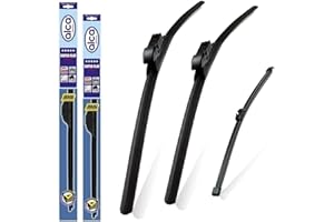 alca Germany Fits VW Polo 2009-2016 Set of 3 Windscreen Wiper Blades Super Flat Front Rear 24"16"ST 11"G ASF2416ST11G