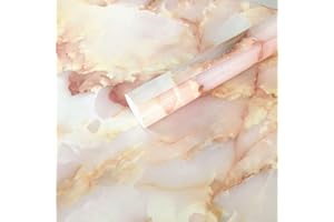 MEBOOM Rouleau de papier peint autocollant en vinyle, effet marbre élégant - 40 x 200 cm - pour cuisine, salle de bain, plan de travail - film de vinyle à dos collant, effet granit