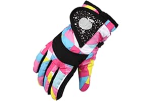 ‎SUNNYUK Sunnyuk Winterhandschuhe für Kinder Jungen Mädchen Wasserdicht Skihandschuhe 3-11 Jahre Warme Winddichte Winter Handschuhe Fingerhandschuhe Kinderhandschuhe für Skifahren Radfahren Wintersport