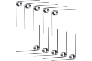 Qrity 10 Stück Kleine Torsionsfeder aus Edelstahl 304, Torsionsfedern mit 0,7 mm Drahtdurchmesser, Außendurchmesser 4mm, 6 Runden, 90° Ablenkungsfeder