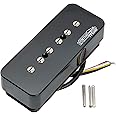Wilkinson M Series Stacked P90 Soapbar Ceramic Single Coil Sized Humbucker Bridge Pickup for SG/LP Electric Guitar, Black