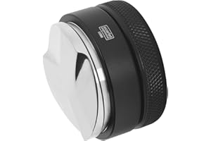 SCARLET BIJOUX Scarlet espresso Distributor"Grande Tre" Tamper 58 mm pour une extraction parfaite de toutes les machines à couper. Noir