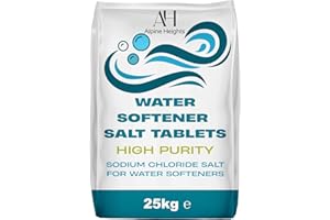 ALPINE HEIGHTS AH Water Softener Salt Tablets 25kg - Made from Food Grade PDV Salt | 100% British Salt | High Purity | Suitable for All Water Softener Systems - Packaging May Vary