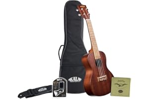 Kala KA-15C Satin Mahogany Concert Ukulele with Bag, Strap, Strings and Tuner