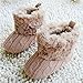 Etosell Newborn Crochet/Knit Fleece Boots Toddler Girl Wool Snow Crib Shoes Booties (S/0-6 Months, Khaki)